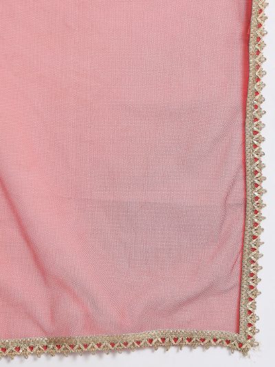 Adaa Bazaar Women's Readymade Patiala Suit (red) with Dupatta