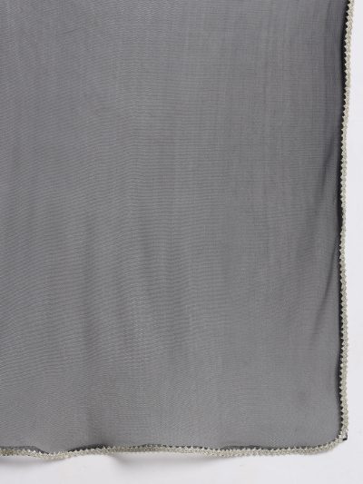Adaa Bazaar Women's Readymade Suit (black) with Dupatta