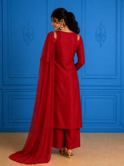 Adaa Bazaar Women's Halter Neck Kurta Set for Festive & Casual Wear