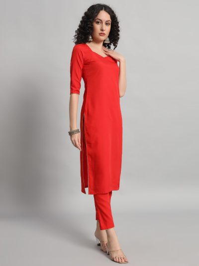 Adaa Bazaar Women's Readymade Suit (orange) with Dupatta