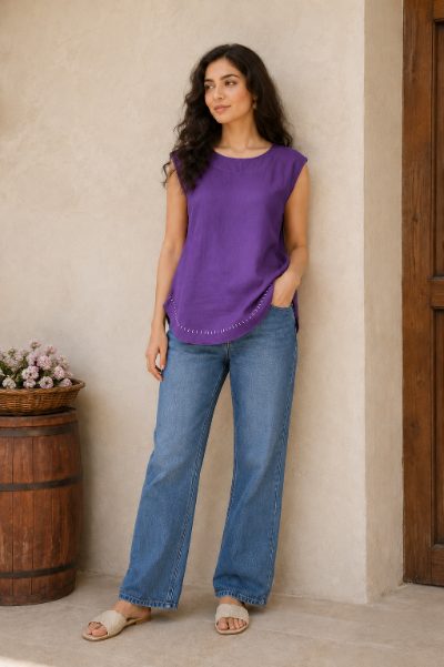 Women Cotton Cambric Top for Daily Use