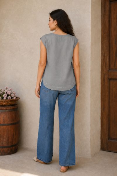 Women Cotton Cambric Top for Daily Use