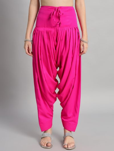 Adaa Bazaar Women's Readymade Patiala Suit (pink) with Dupatta