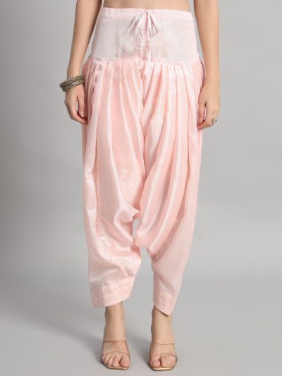 Adaa Bazaar Women's Readymade Patiala Suit (baby Pink) with Dupatta