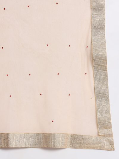 Adaa Bazaar Women's Readymade Suit (red) with Dupatta