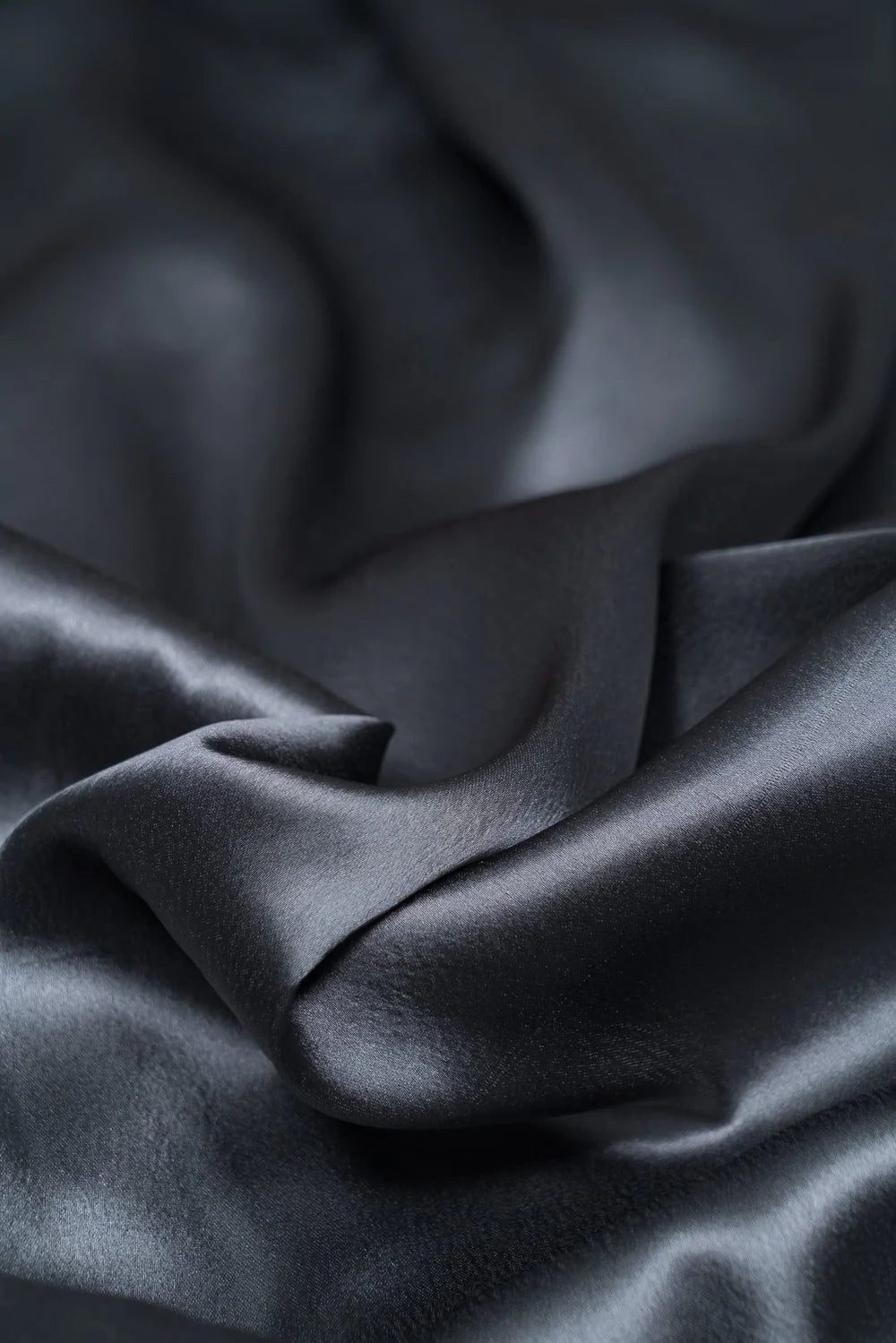Adaa Bazaar Women's Dark Grey Dyed Satin Fabric ₹ 145 Per Metre