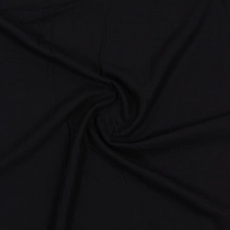 Adaa Bazaar Women's Black Plain Rayon Fabric ₹ 210 Per Metre