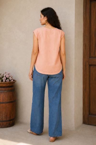 Women Cotton Cambric Top for Daily Use