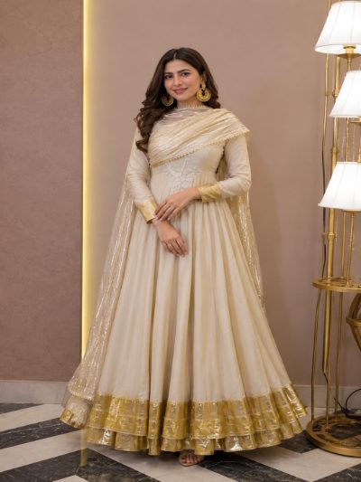 Adaa Bazaar Women's Party Wear Anarkali Suit with Dupatta | Elegant Ethnic Wear for Women