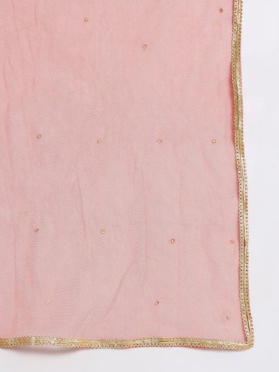 Adaa Bazaar Women's Readymade Suit (orange) with Dupatta