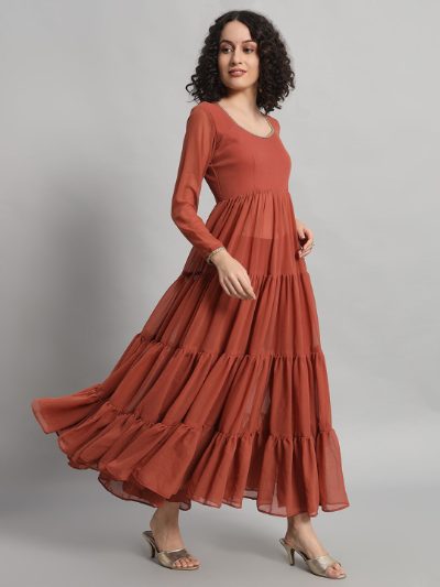 Adaa Bazaar Women's Readymade Anarkali Suit with Dupatta