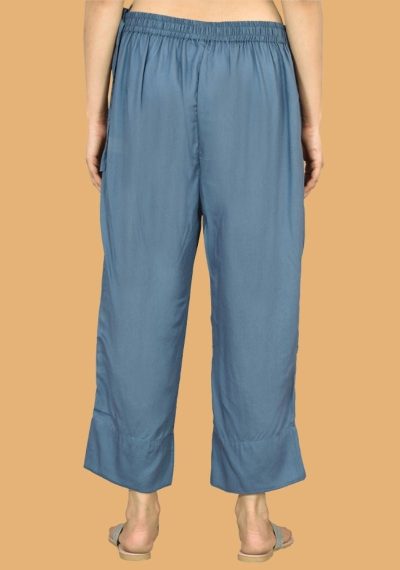 Adaa Bazaar Women's Rayon Ankle Length Pant Dark-Gray